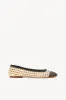 NELL CROCHET BALLERINA | CREAM BLACK sold by STAUD