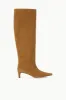 WIDE SHAFT WALLY BOOT | TAN SUEDE sold by STAUD