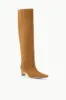 WIDE SHAFT WALLY BOOT | TAN SUEDE sold by STAUD