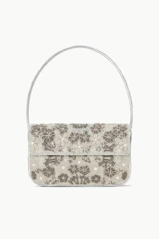 TOMMY BEADED BAG | SILVER GARDEN PARTY sold by STAUD