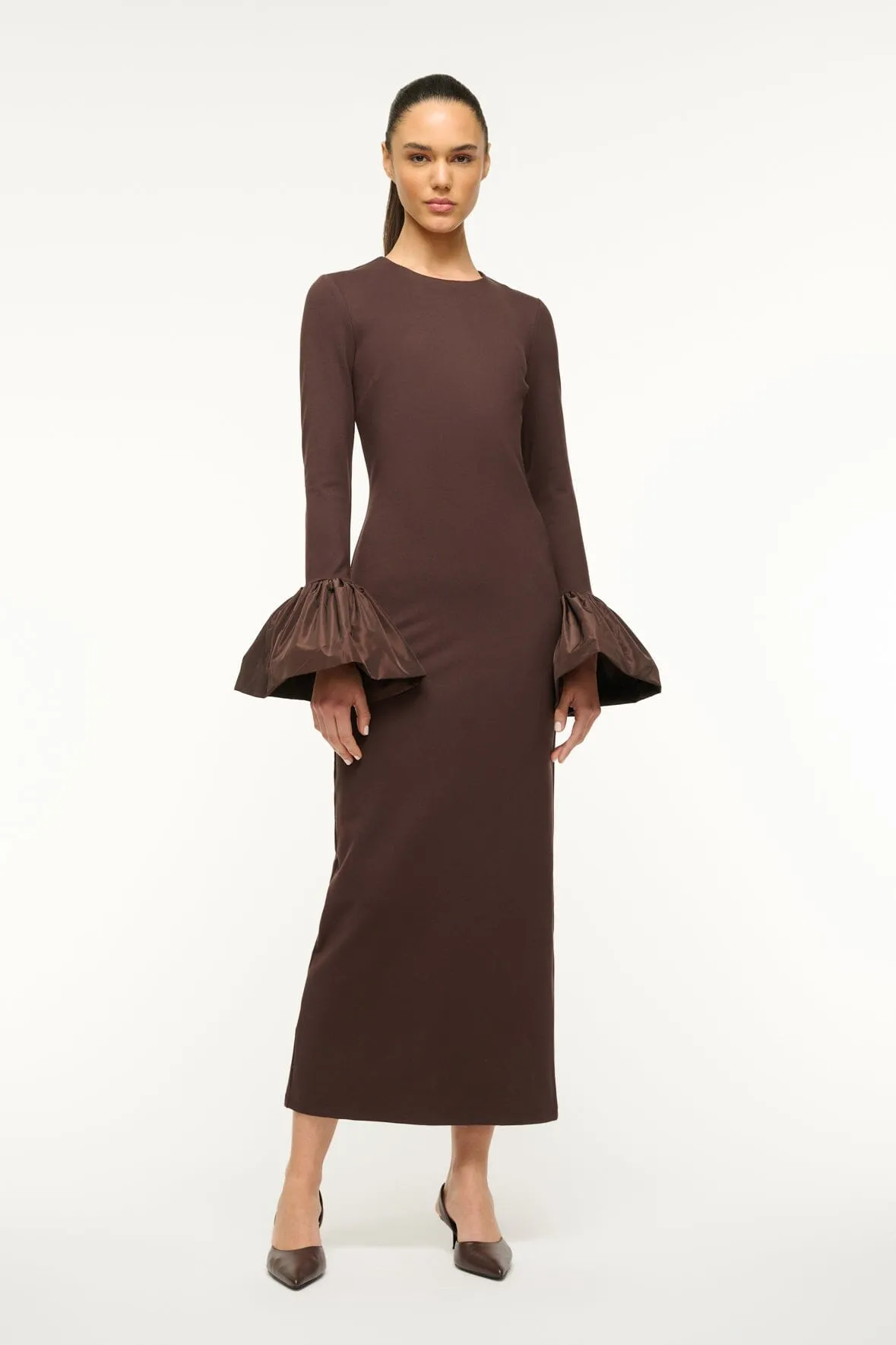 hawthorne maxi dress dark chocolate HAWTHORNE MAXI DRESS | DARK CHOCOLATE