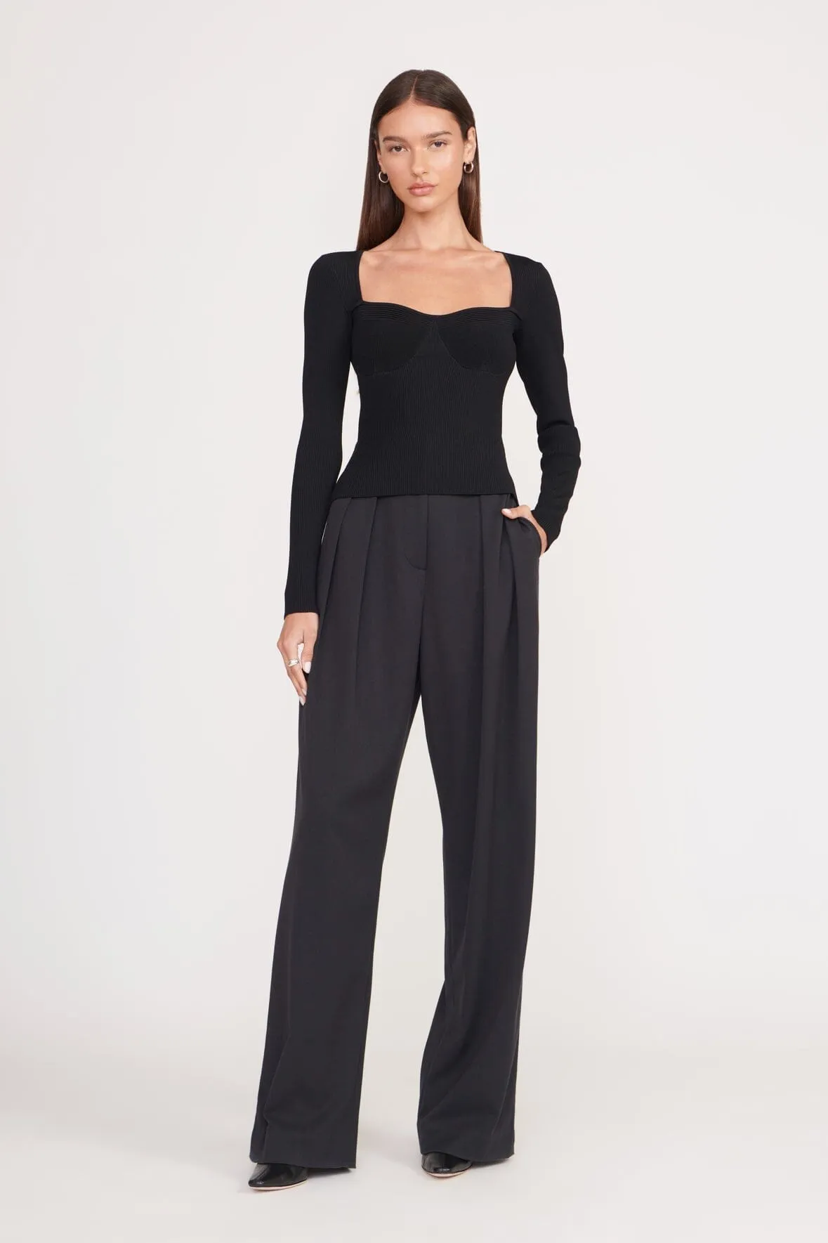 SILHOUETTE TOP | BLACK sold by STAUD product image thumbnail 4