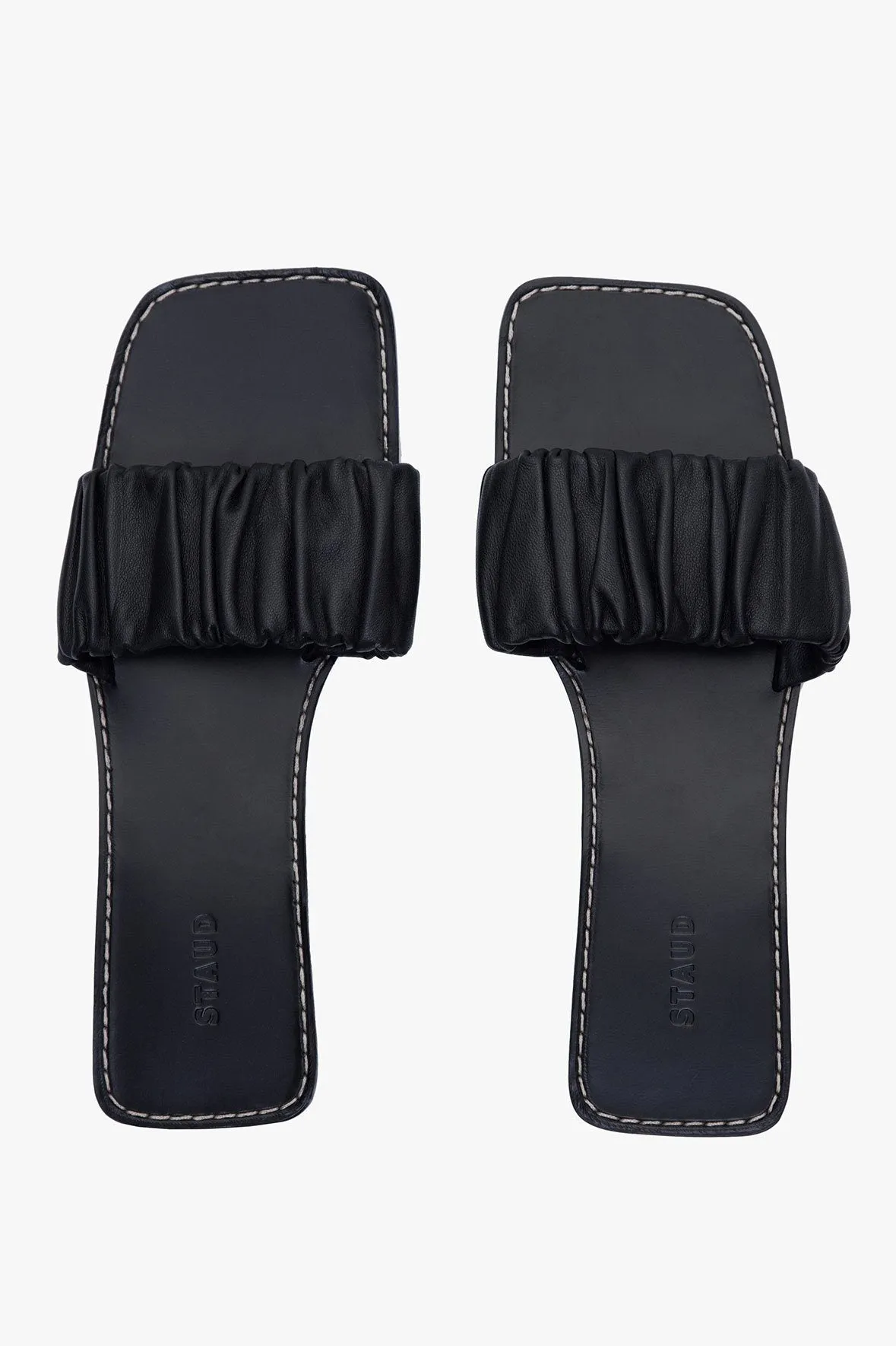 NINA RUCHED SANDAL | BLACK sold by STAUD product image thumbnail 2