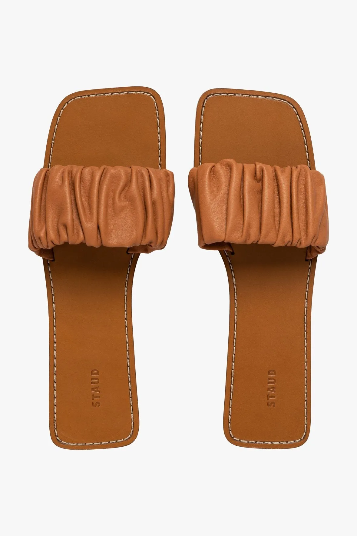 NINA RUCHED SANDAL | TAN sold by STAUD product image thumbnail 3