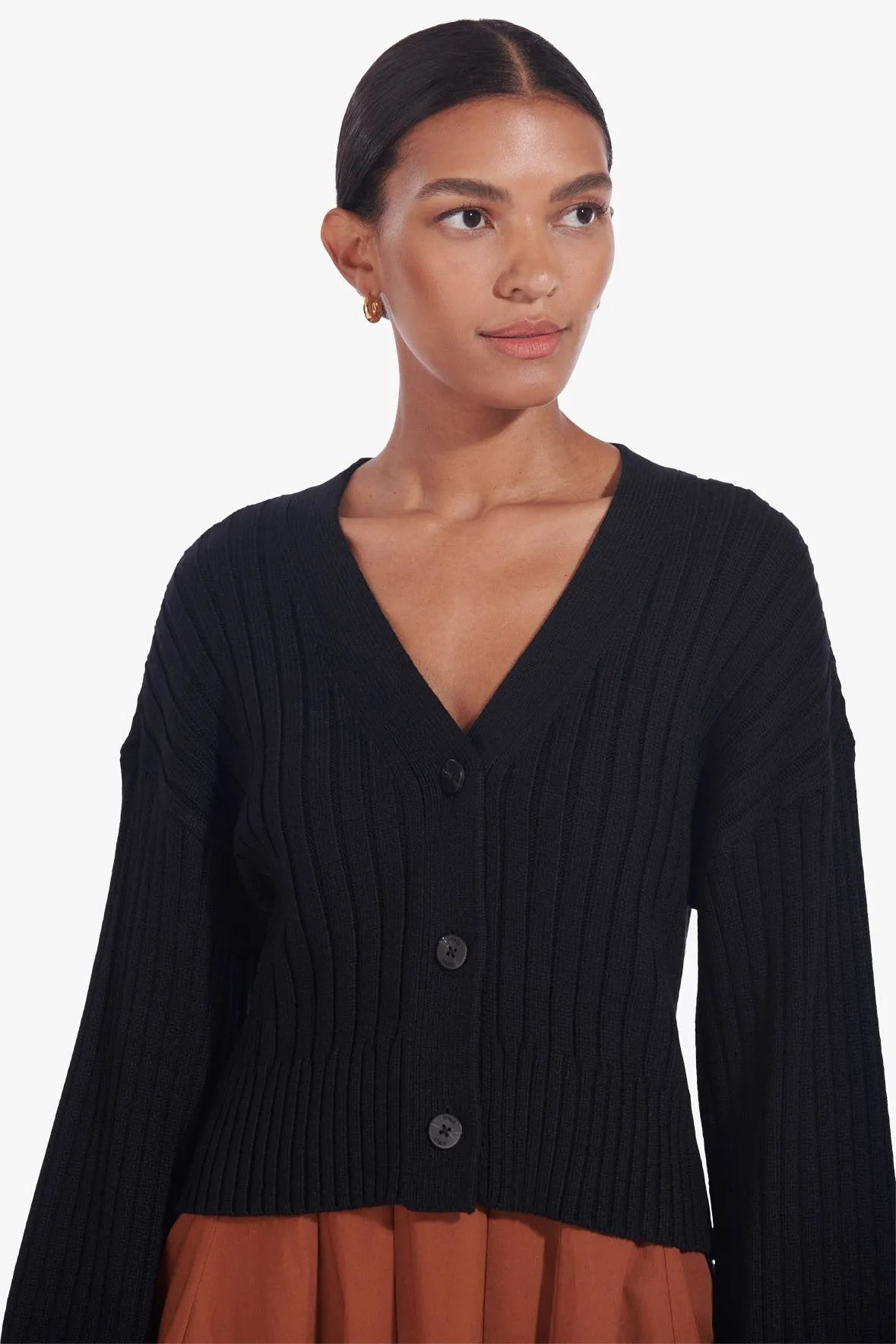 ELOISE CARDIGAN | BLACK sold by STAUD product image thumbnail 2