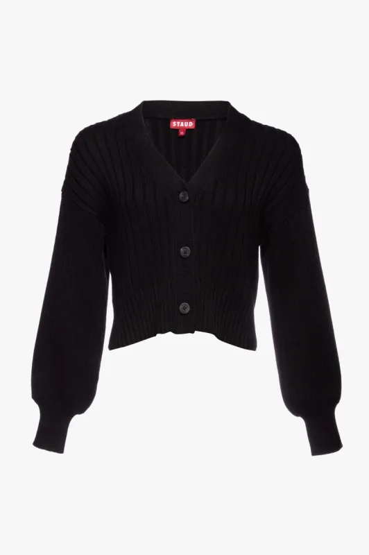 ELOISE CARDIGAN | BLACK made by STAUD
