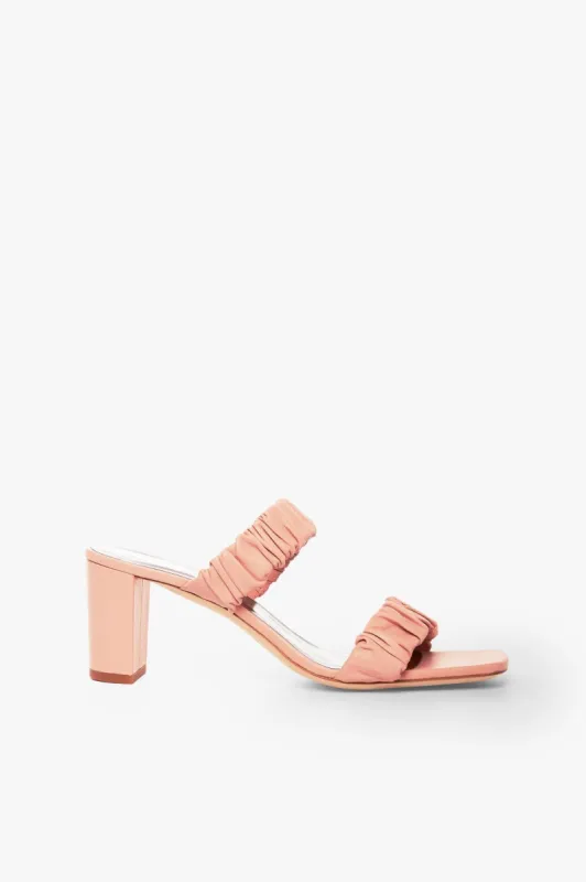 FRANKIE RUCHED SANDAL | DARK BLUSH sold by STAUD