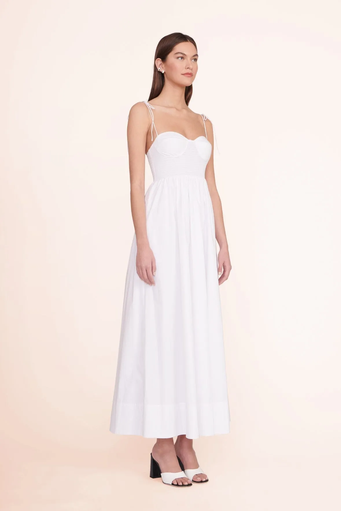 LANDRY DRESS | WHITE sold by STAUD product image thumbnail 3