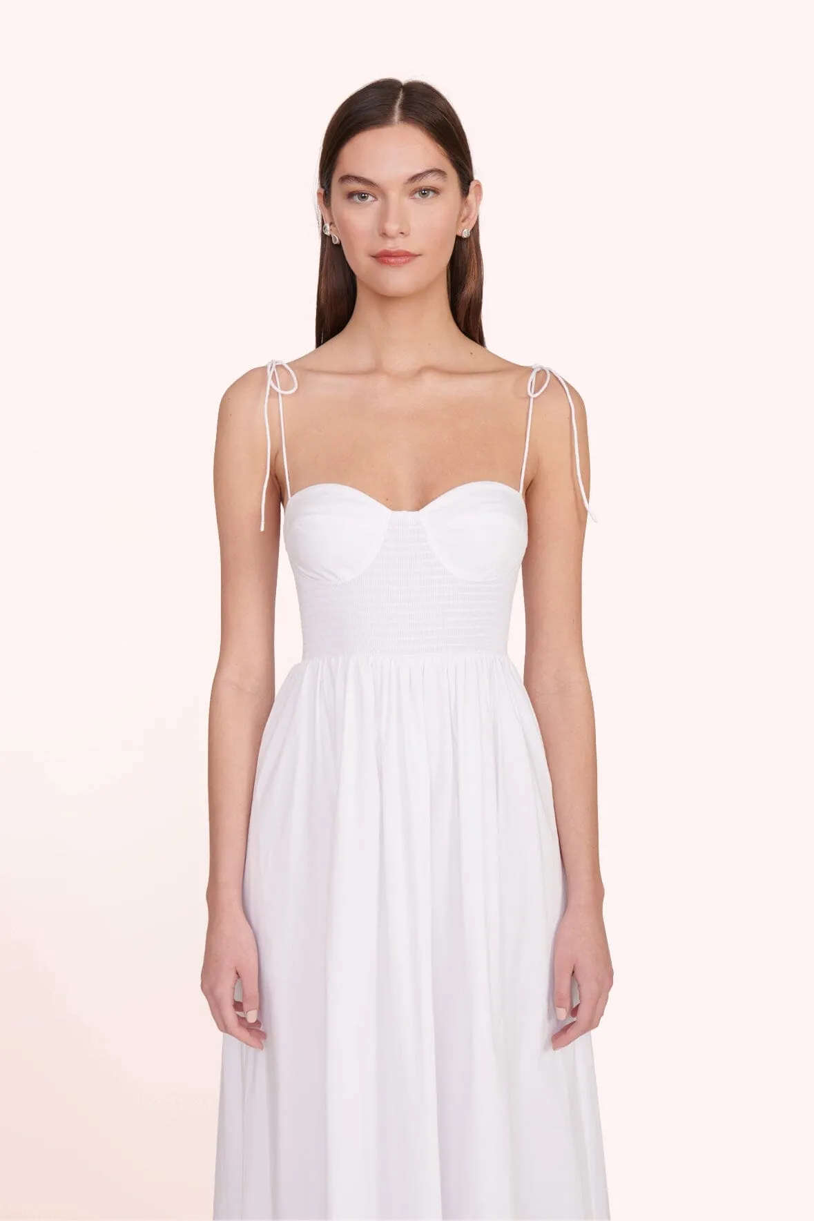 LANDRY DRESS | WHITE sold by STAUD product image thumbnail 5