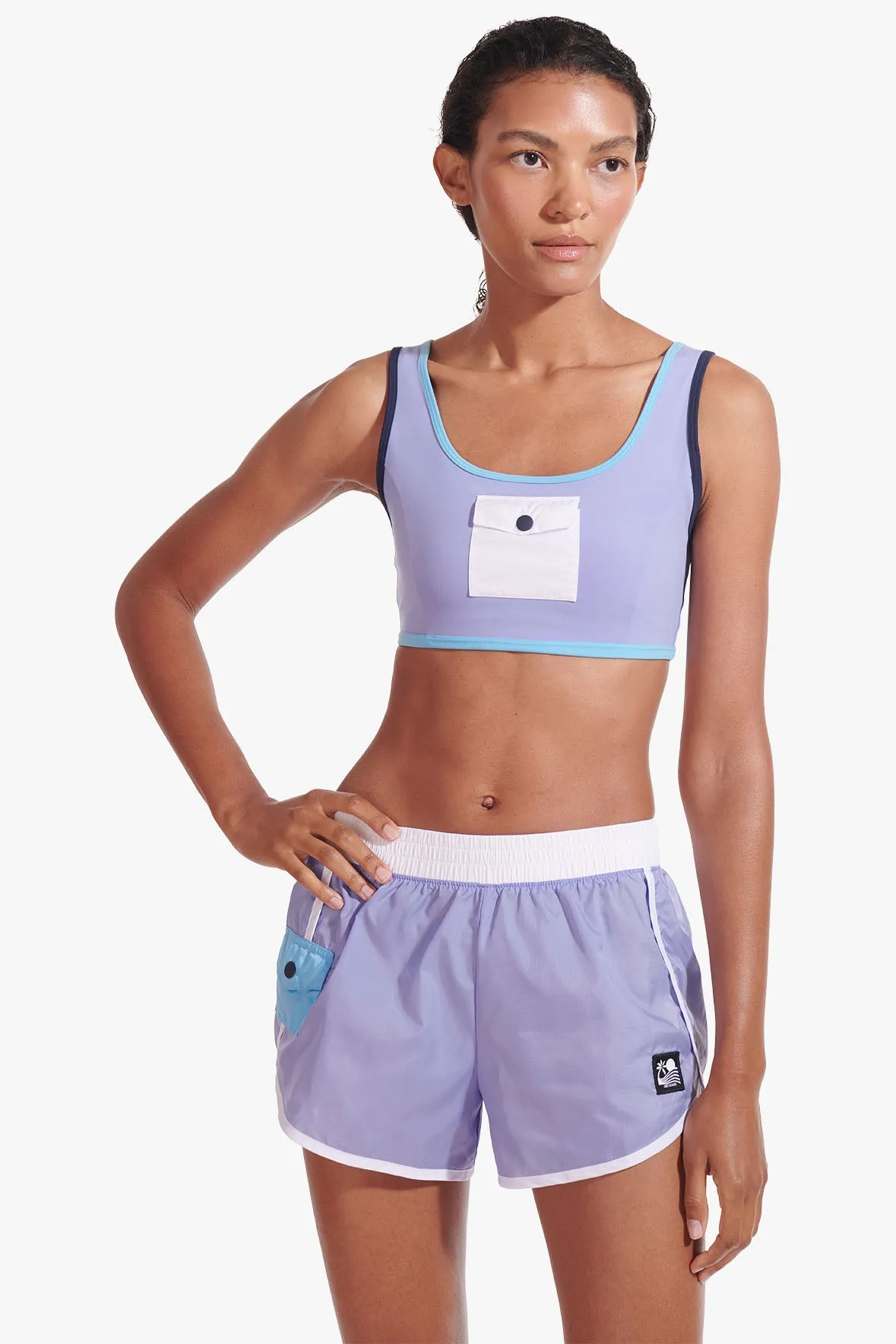 NB X STAUD NYLON RUN SHORT | GALAXY PURPLE sold by STAUD product image thumbnail 3