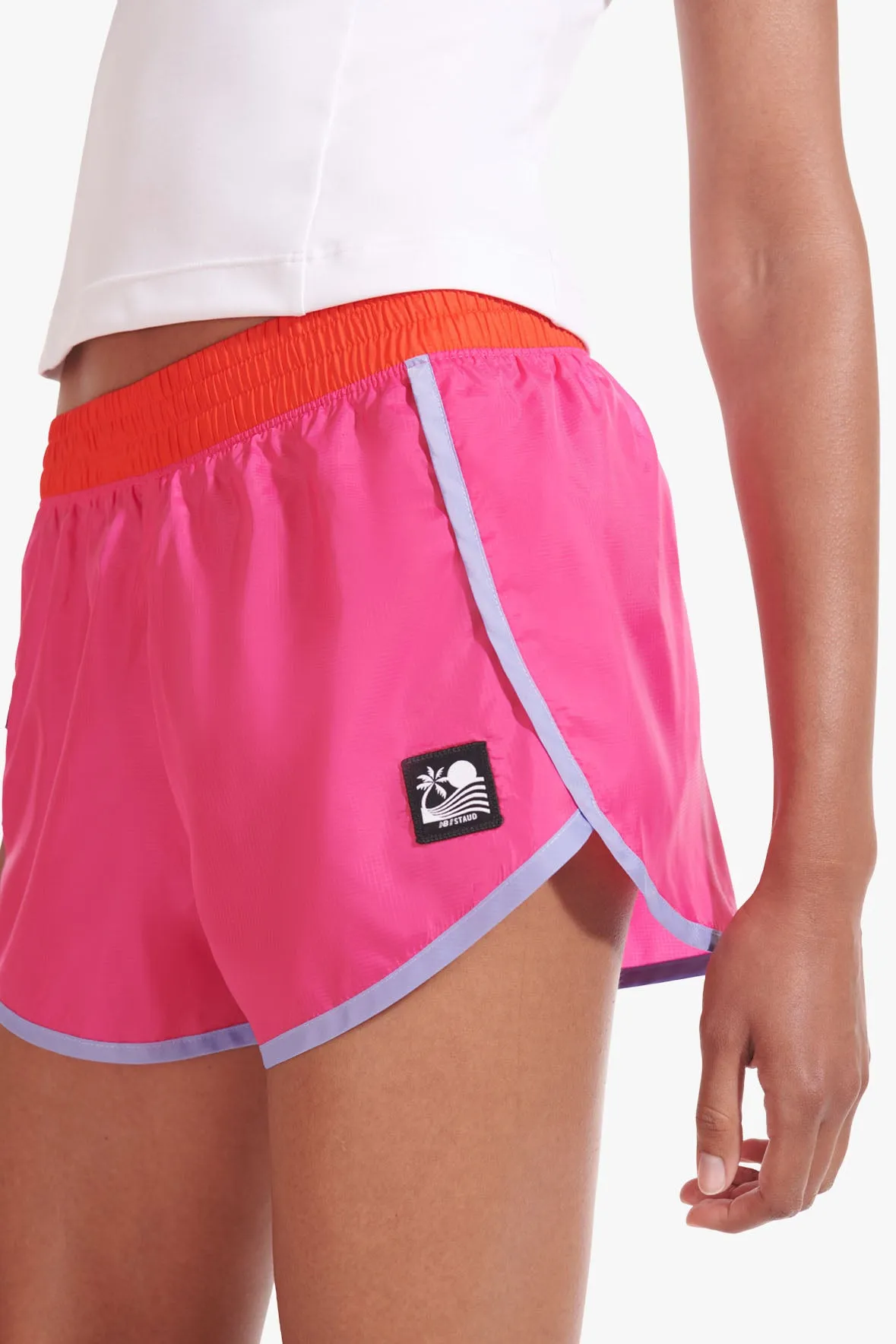 NB X STAUD NYLON RUN SHORT | FUCHSIA sold by STAUD product image thumbnail 2