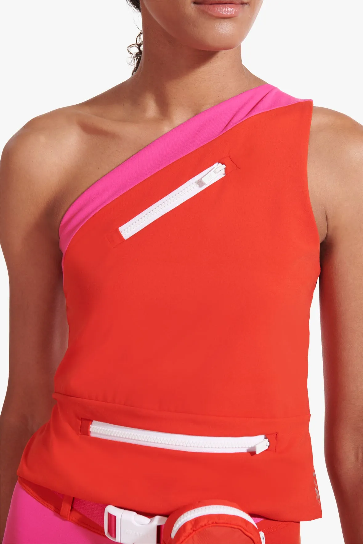 NB X STAUD NBSLEEK ZIP TOP | FIERY RED sold by STAUD product image thumbnail 4