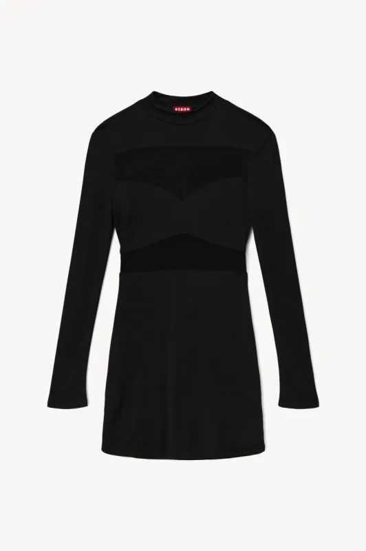 MINI FALCON DRESS | BLACK made by STAUD