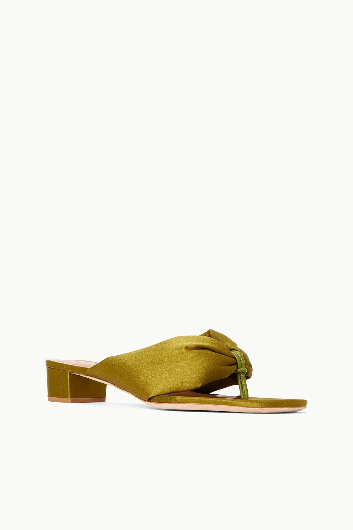 DAHLIA SANDAL | OLIVE SATIN sold by STAUD product image thumbnail 3