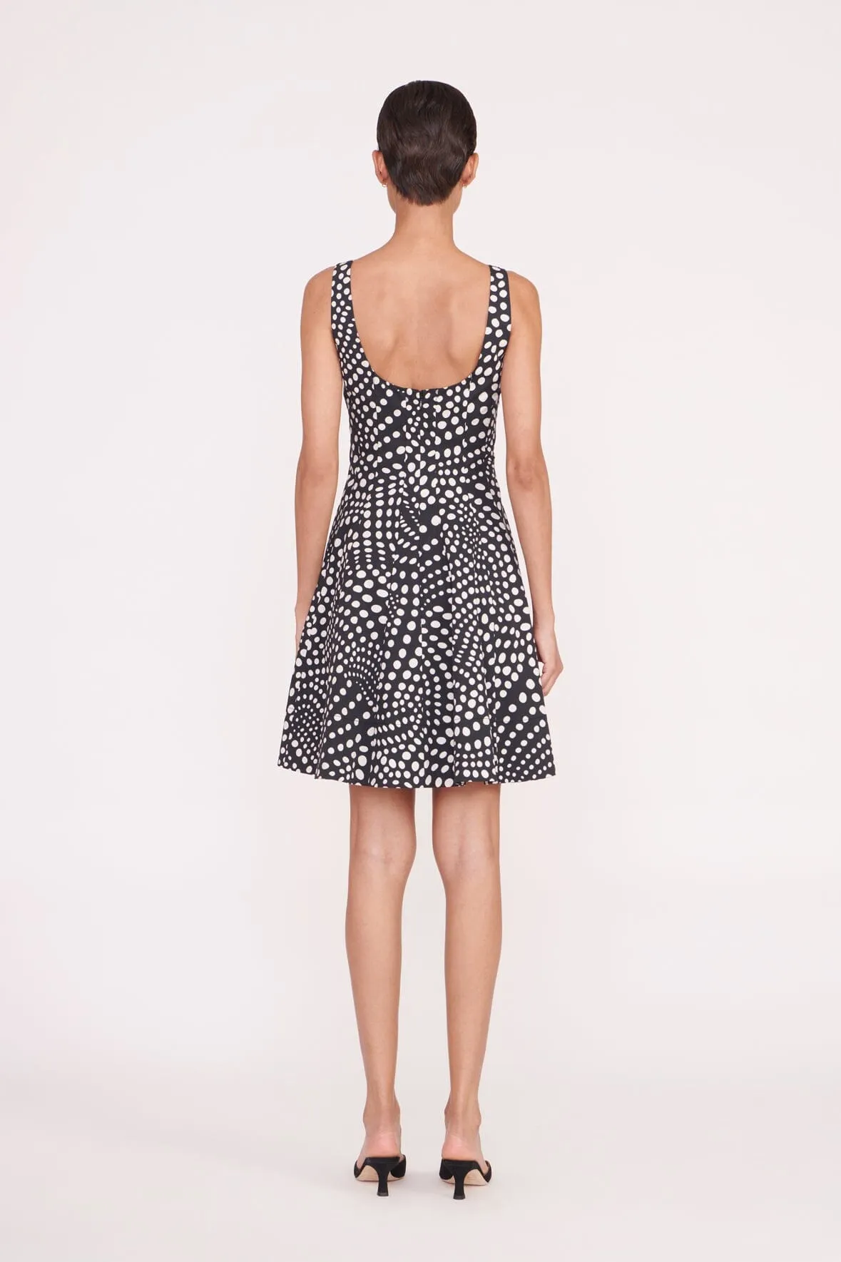 MINI WELLS DRESS | BLACK WAVY DOT sold by STAUD product image thumbnail 4