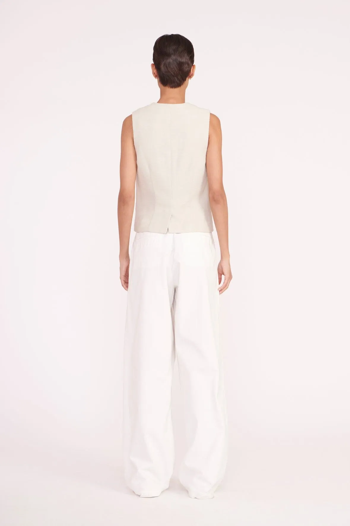 BRETT VEST | OAT MILK sold by STAUD product image thumbnail 5