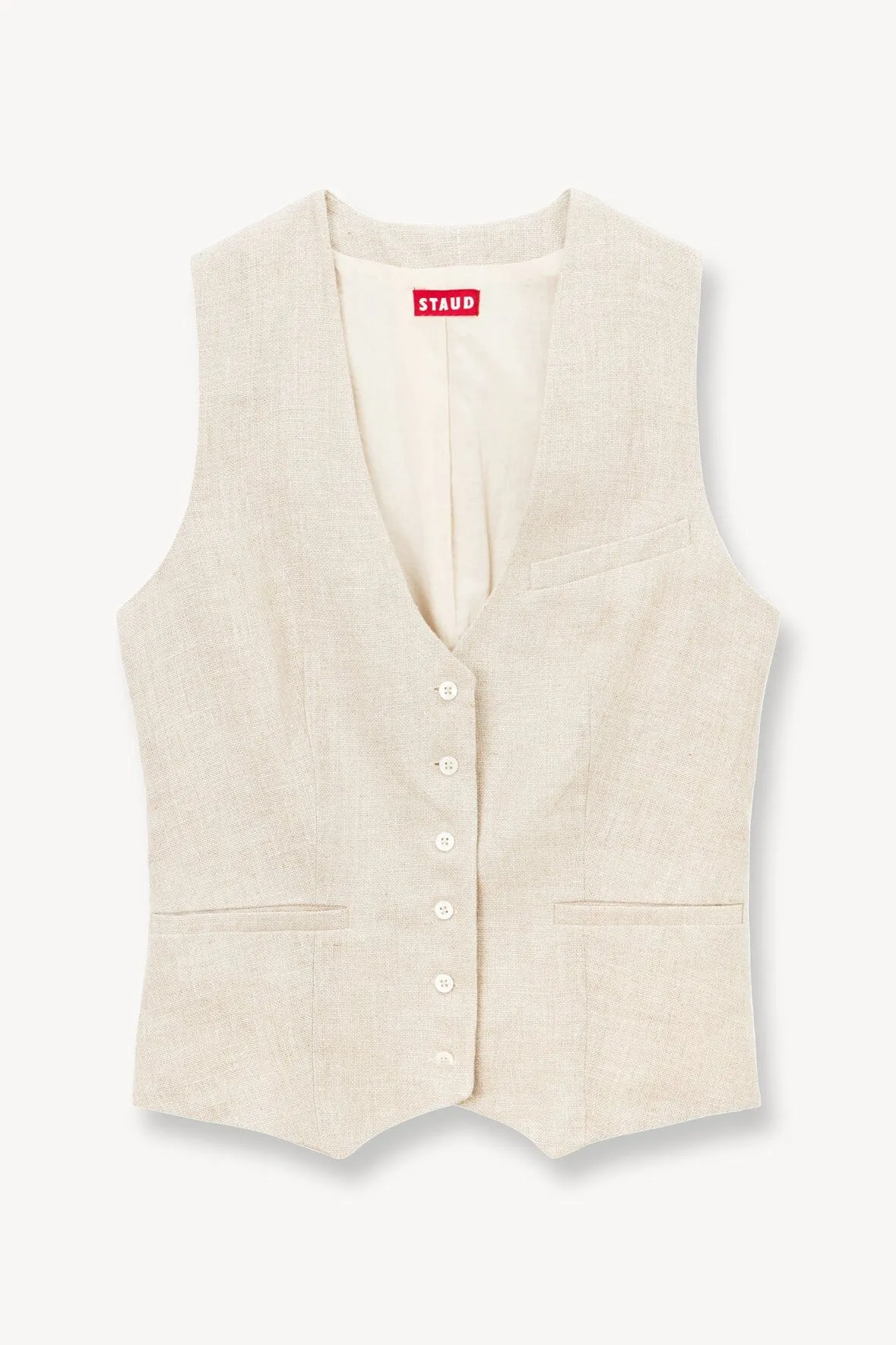 BRETT VEST | OAT MILK sold by STAUD product image thumbnail 3