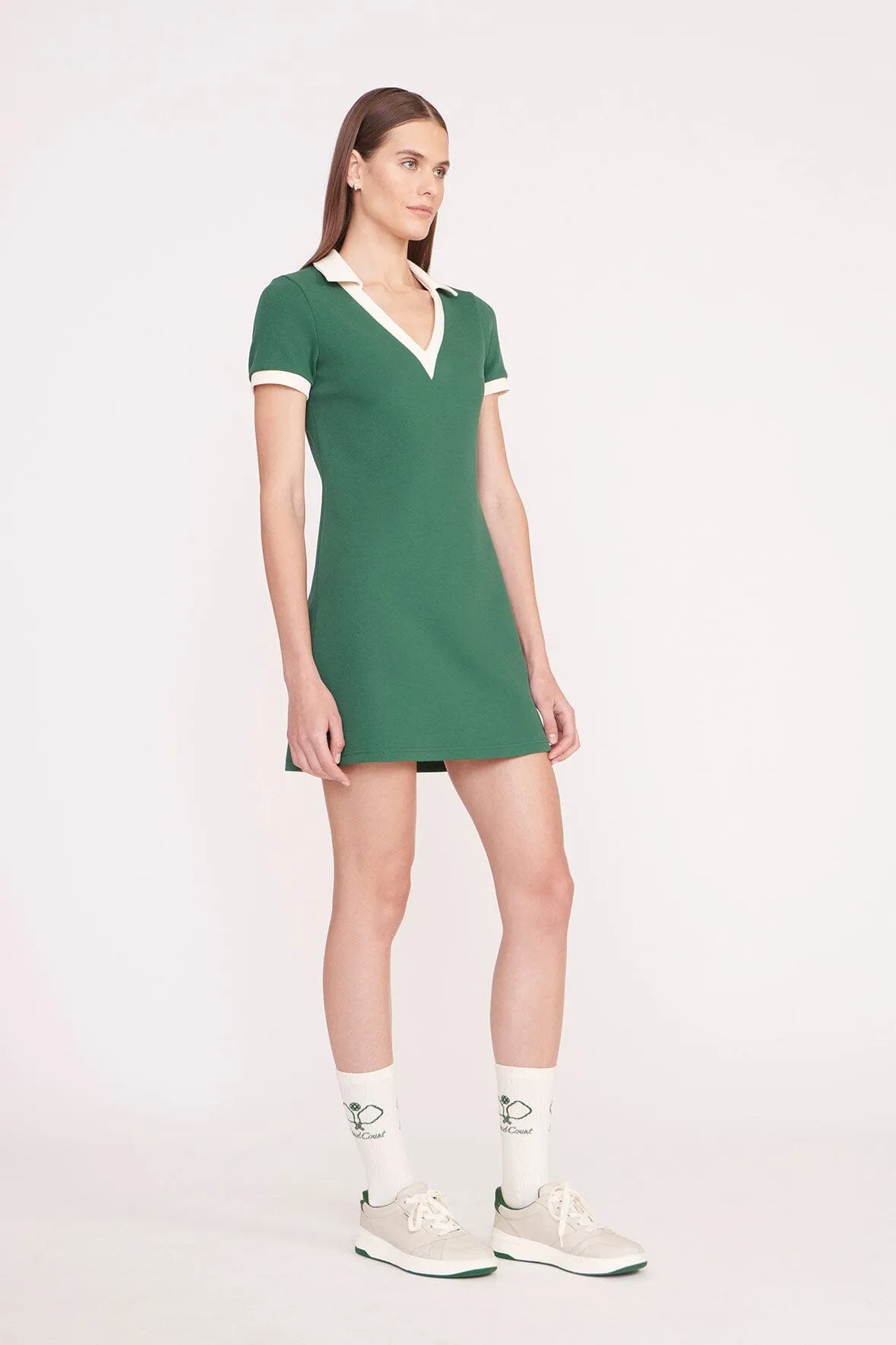 VOLLEY DRESS | COURT GREEN IVORY sold by STAUD product image thumbnail 2