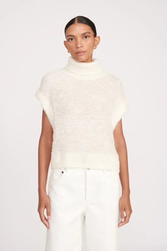 BETTE SWEATER | WHITE sold by STAUD