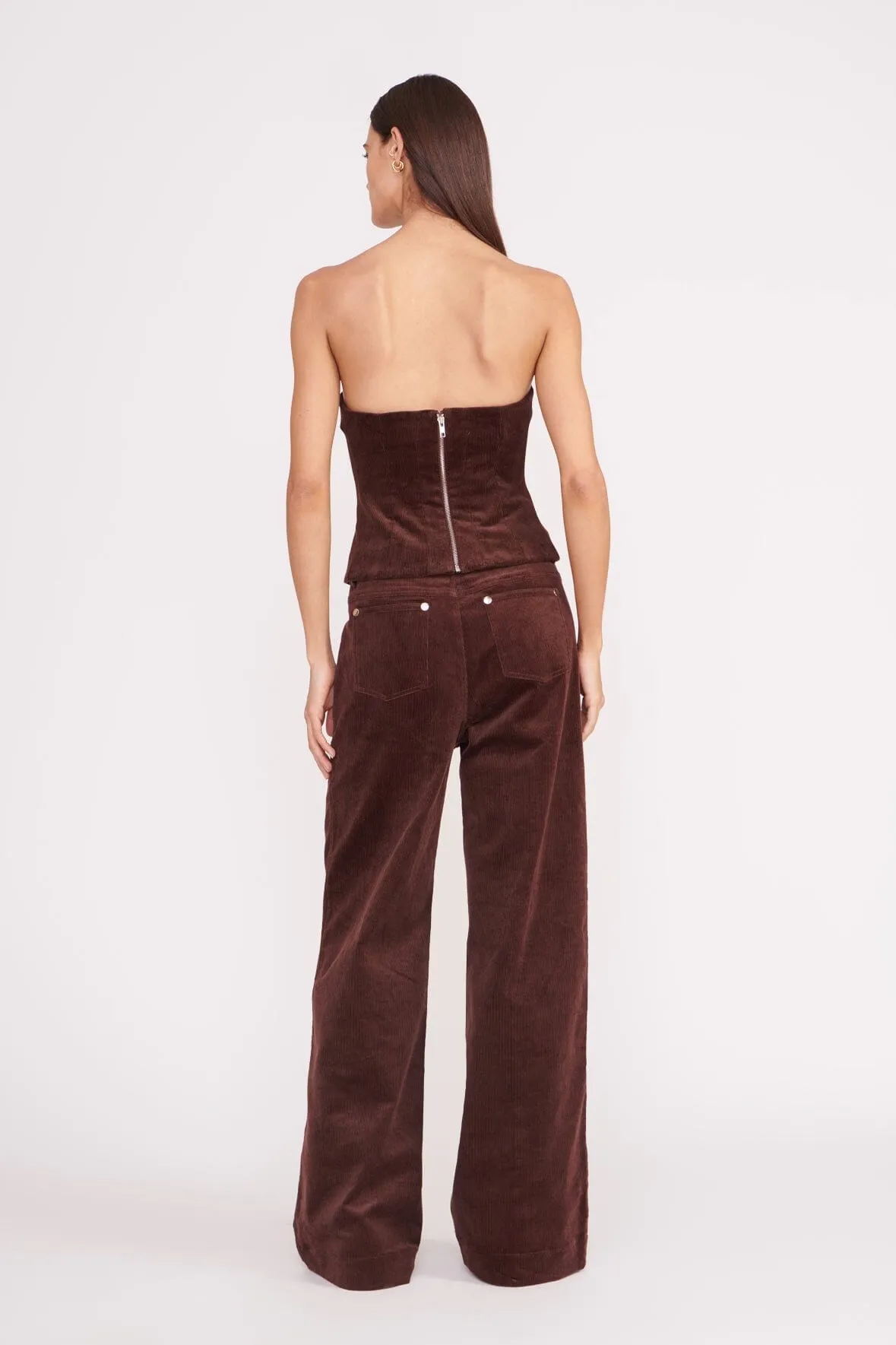 GRAYSON PANT | MAHOGANY sold by STAUD product image thumbnail 3