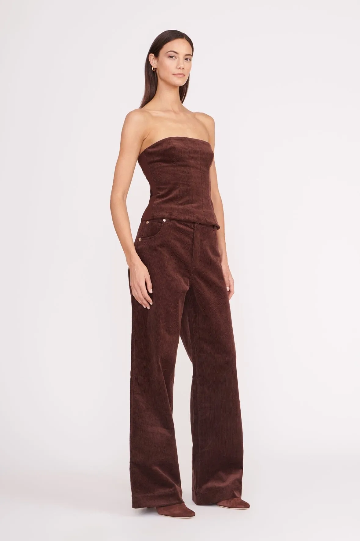 GRAYSON PANT | MAHOGANY sold by STAUD product image thumbnail 2
