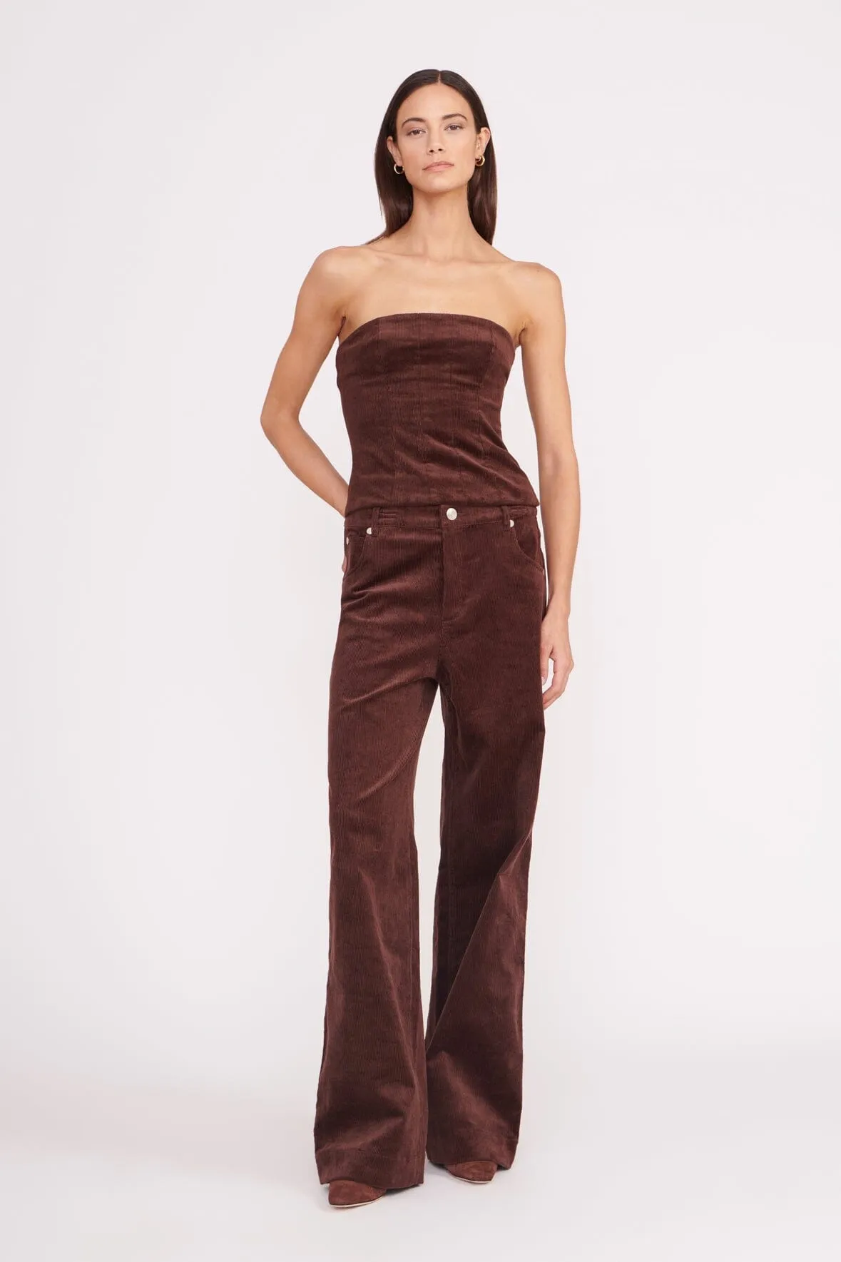 GRAYSON PANT | MAHOGANY sold by STAUD product image thumbnail 4