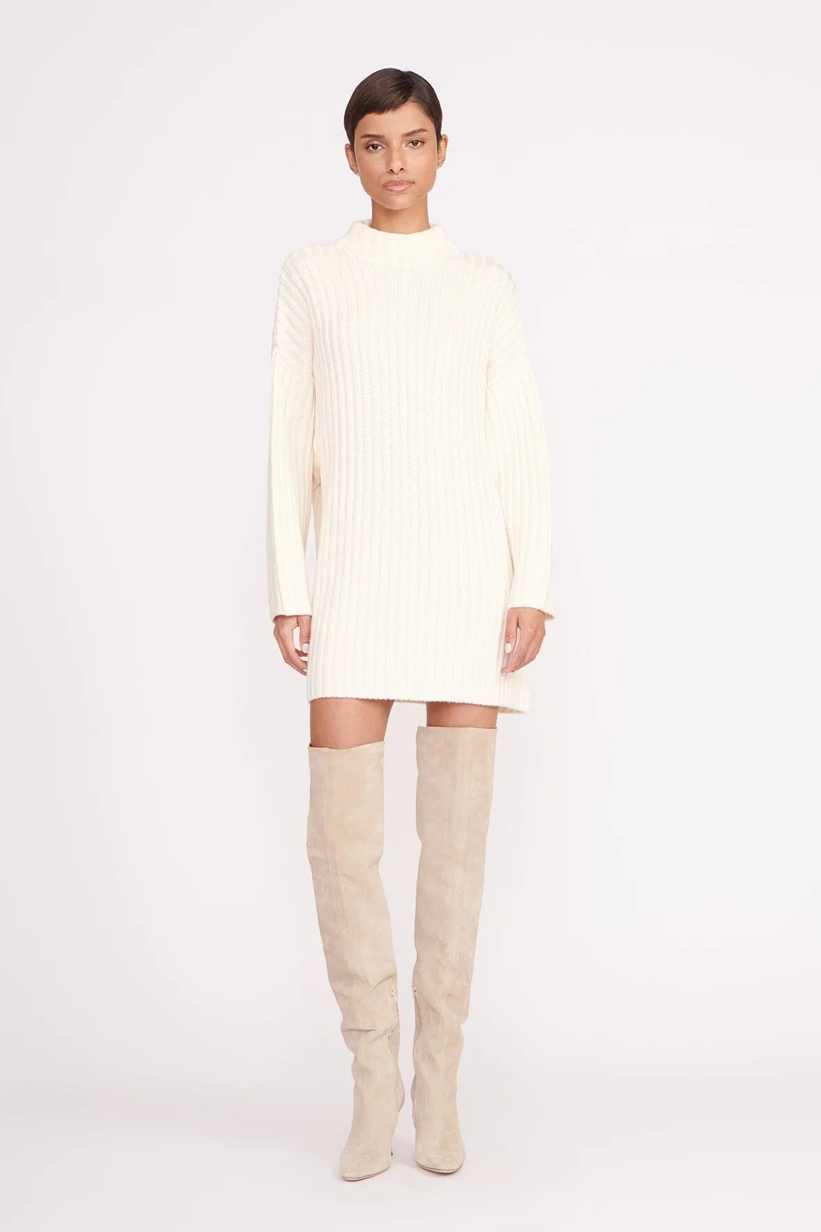 LINEAR SWEATER | IVORY sold by STAUD