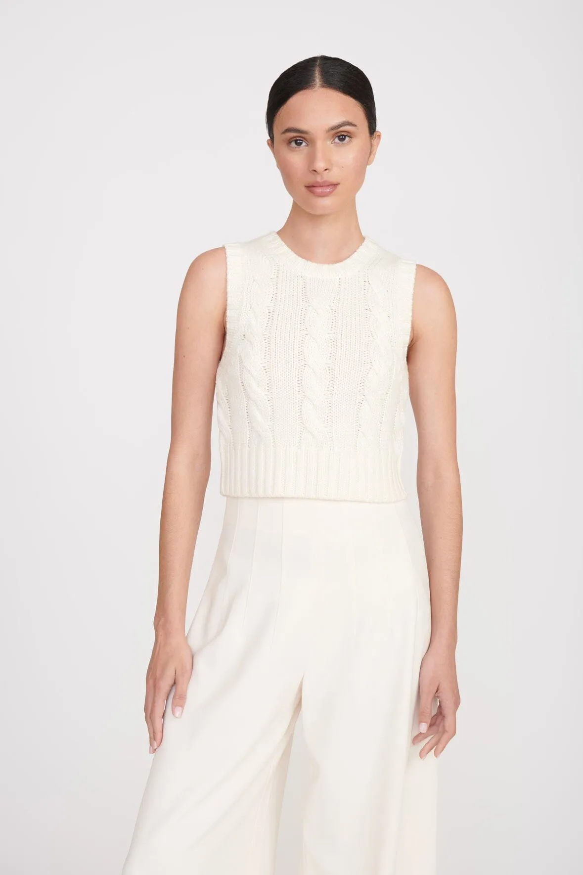 PINGO SWEATER | IVORY sold by STAUD