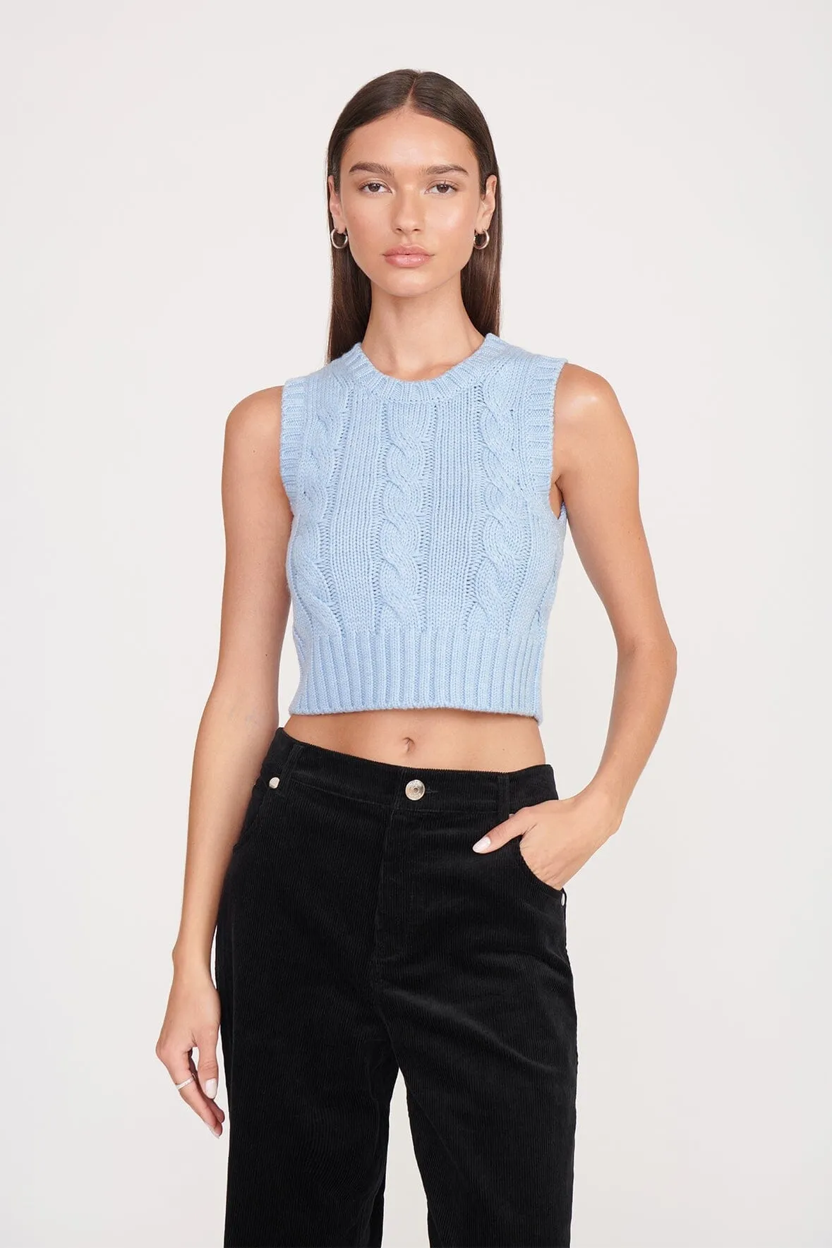 PINGO SWEATER | FRENCH BLUE sold by STAUD