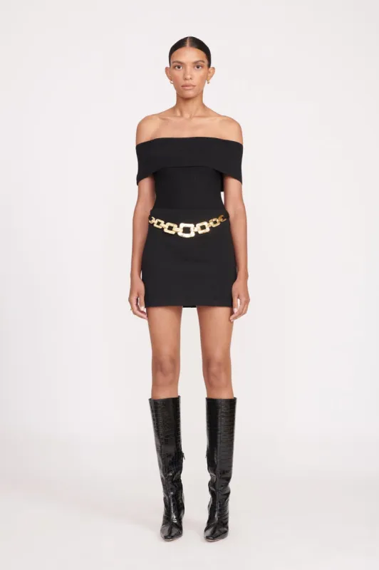 URSULA MINI SKIRT | BLACK sold by STAUD