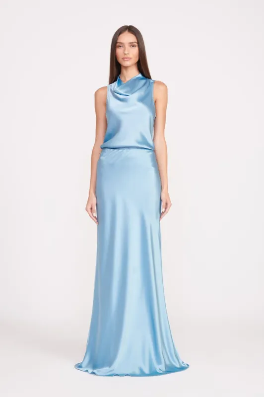 VOYAGE SKIRT | FRENCH BLUE sold by STAUD