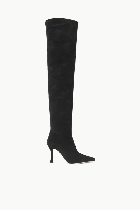 CAMI OVER THE KNEE BOOT | BLACK SUEDE sold by STAUD