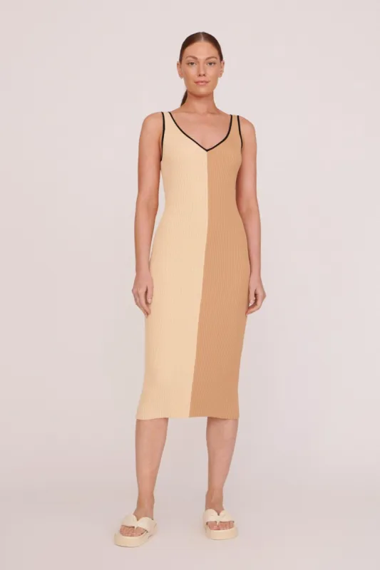 DANA DRESS | FENNEL MULTI sold by STAUD