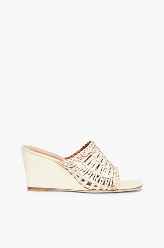 BLAIR WOVEN WEDGE | CREAM sold by STAUD