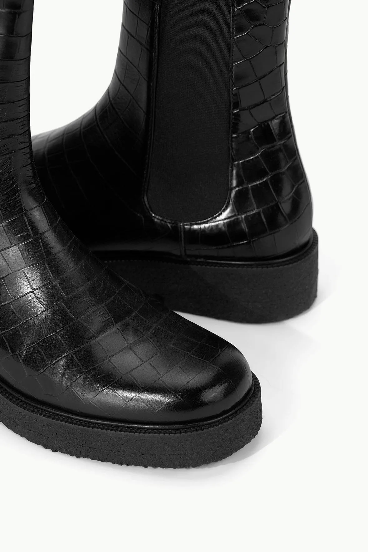 PALAMINO BOOT | BLACK FAUX CROC sold by STAUD product image thumbnail 3