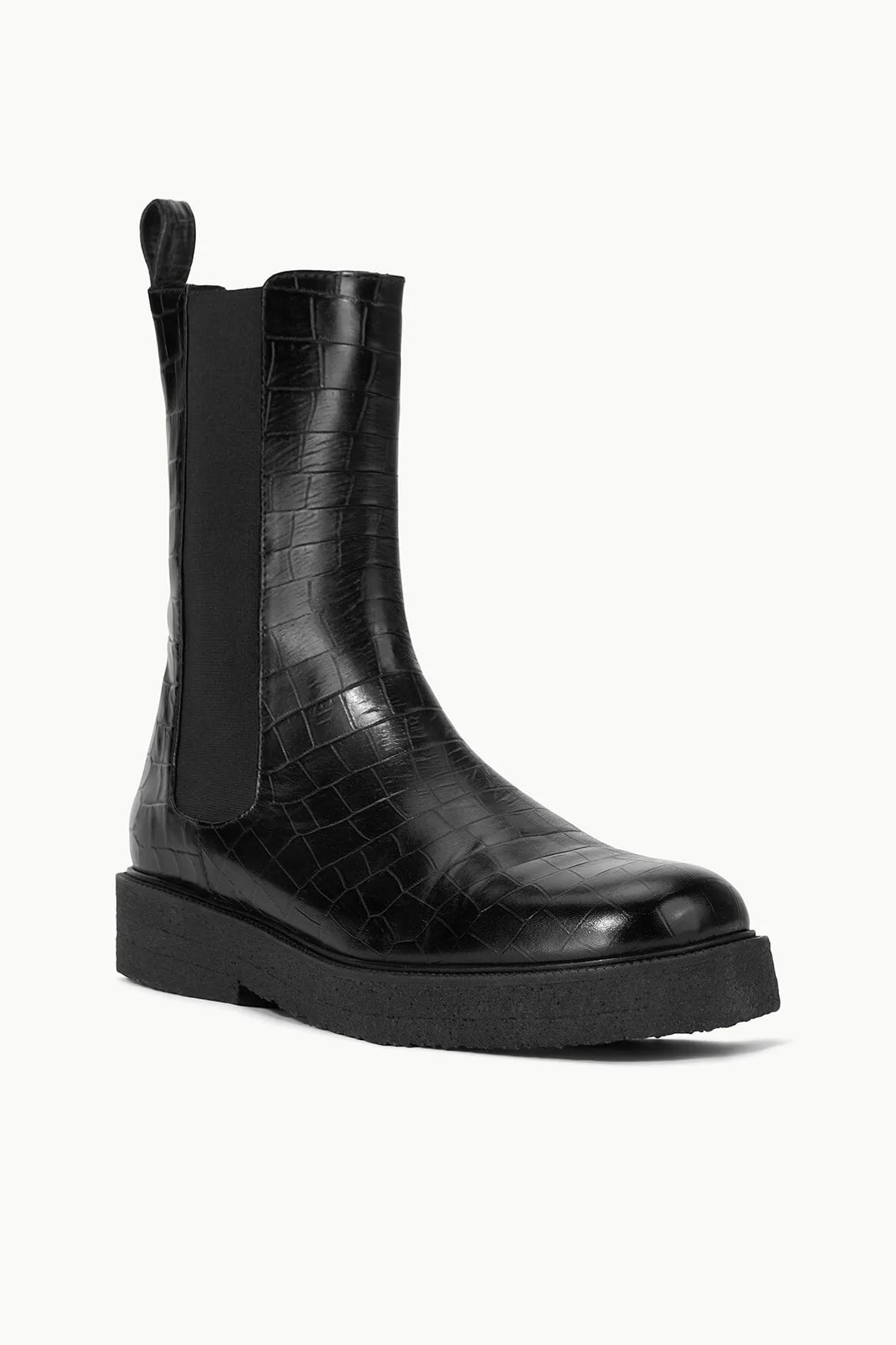 PALAMINO BOOT | BLACK FAUX CROC sold by STAUD product image thumbnail 2