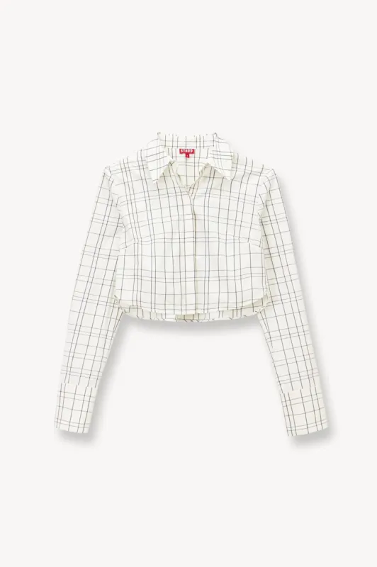 SENECA TOP | IVORY PLAID sold by STAUD