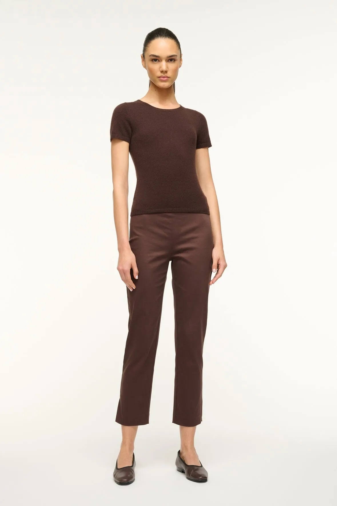 EASY CASHMERE TEE | DARK CHOCOLATE sold by STAUD product image thumbnail 2