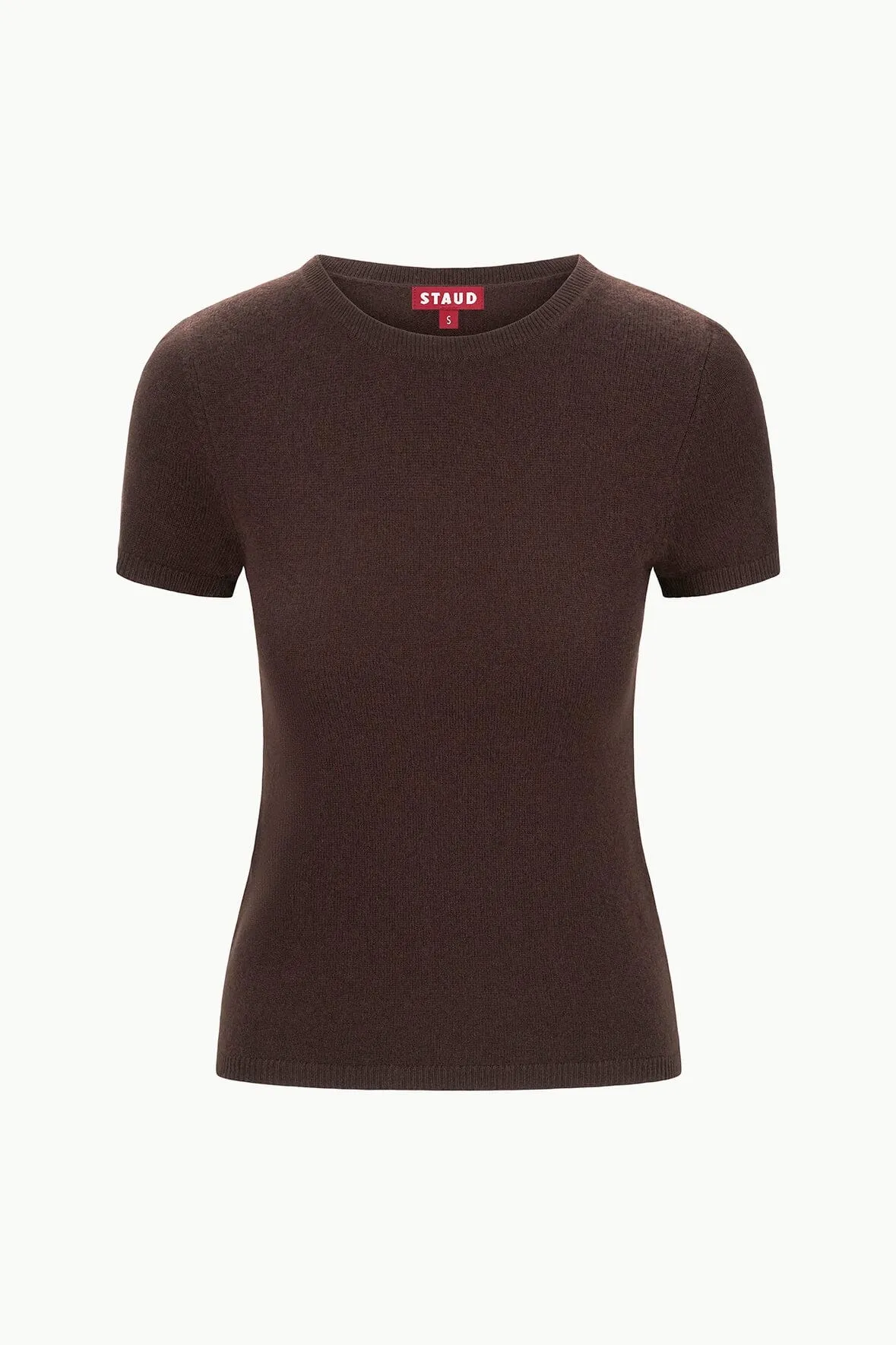 EASY CASHMERE TEE | DARK CHOCOLATE sold by STAUD product image thumbnail 4