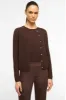 MIDNIGHT CASHMERE CARDIGAN | DARK CHOCOLATE sold by STAUD
