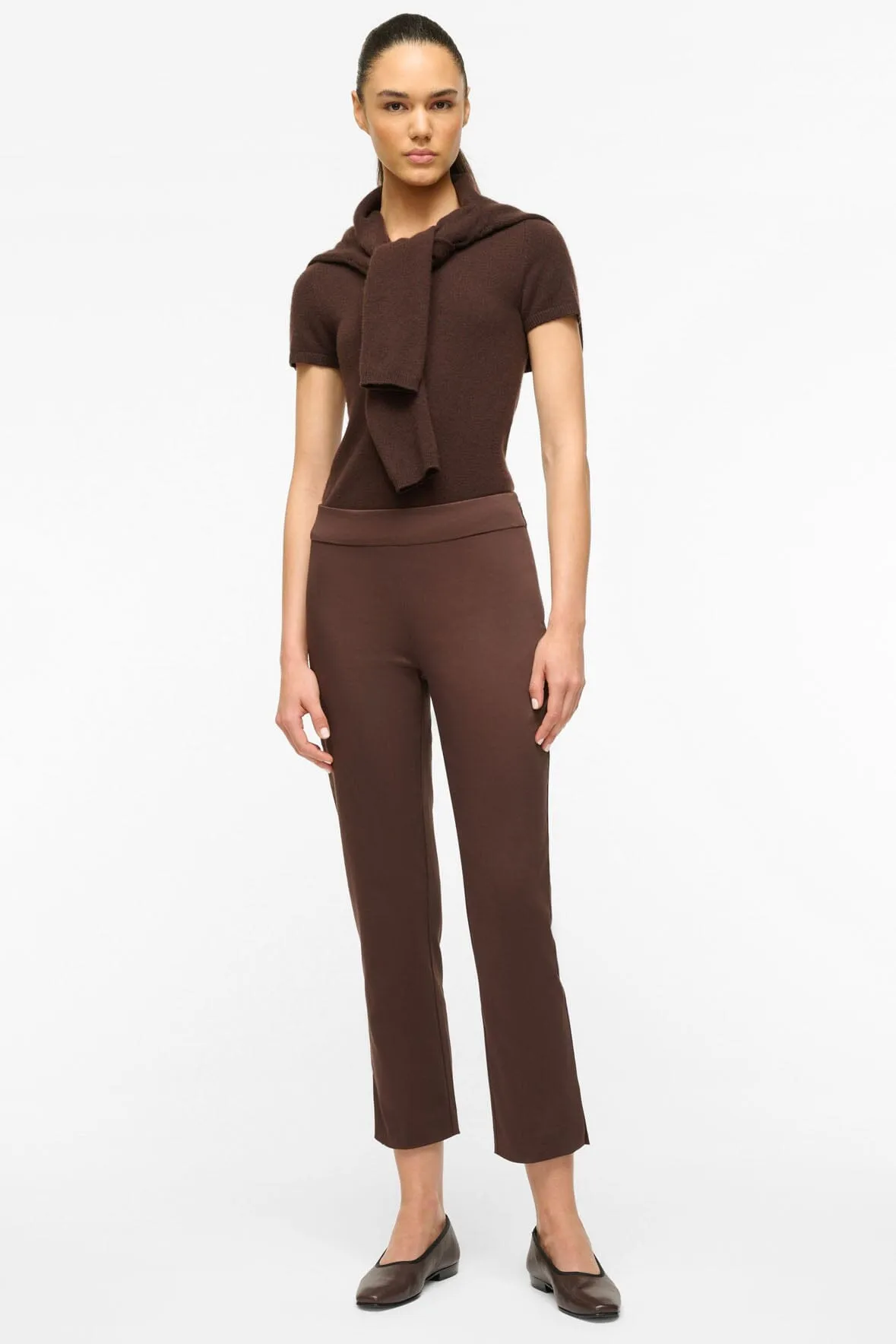 MIDNIGHT CASHMERE CARDIGAN | DARK CHOCOLATE sold by STAUD product image thumbnail 3