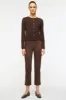 MIDNIGHT CASHMERE CARDIGAN | DARK CHOCOLATE sold by STAUD