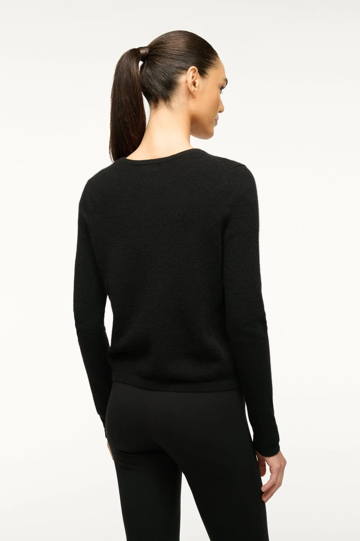 MIDNIGHT CASHMERE CARDIGAN | BLACK sold by STAUD product image thumbnail 3