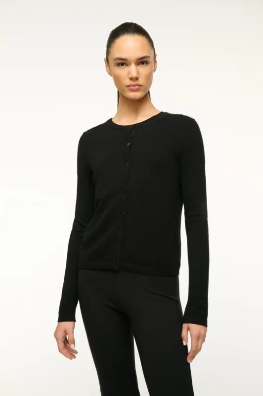 MIDNIGHT CASHMERE CARDIGAN | BLACK sold by STAUD