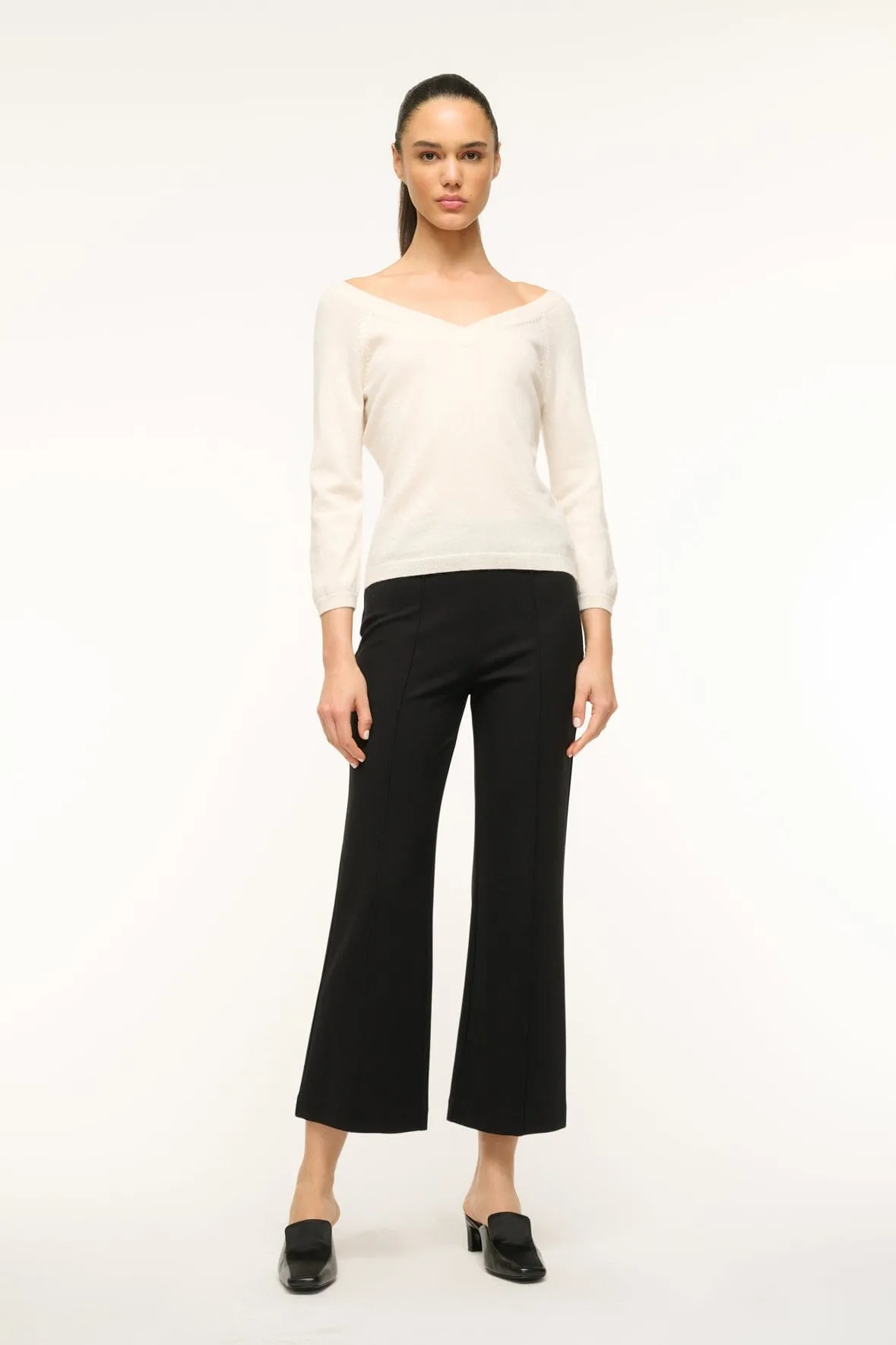 MICK CASHMERE SWEATER | IVORY sold by STAUD product image thumbnail 3