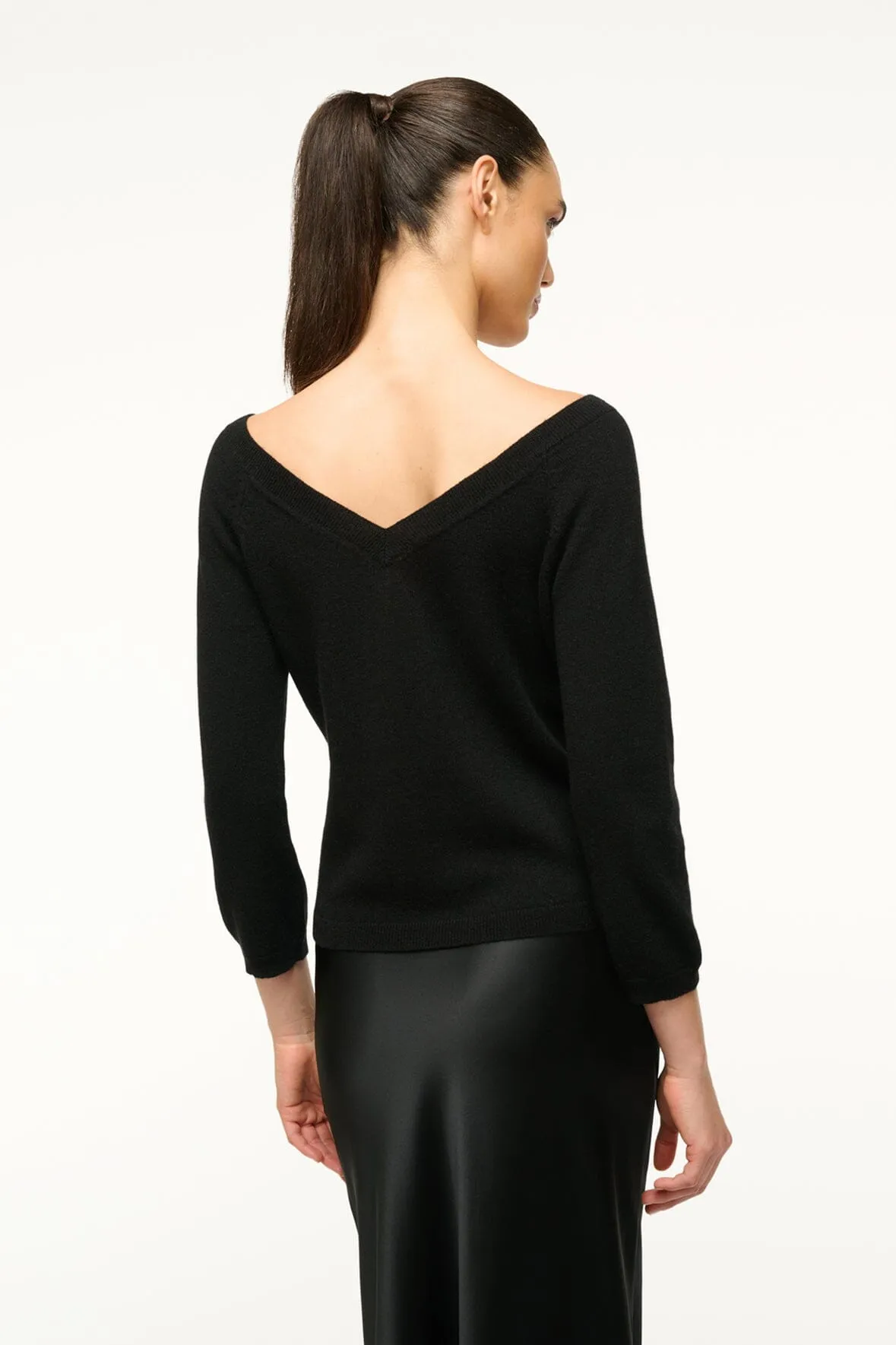 MICK CASHMERE SWEATER | BLACK sold by STAUD product image thumbnail 2