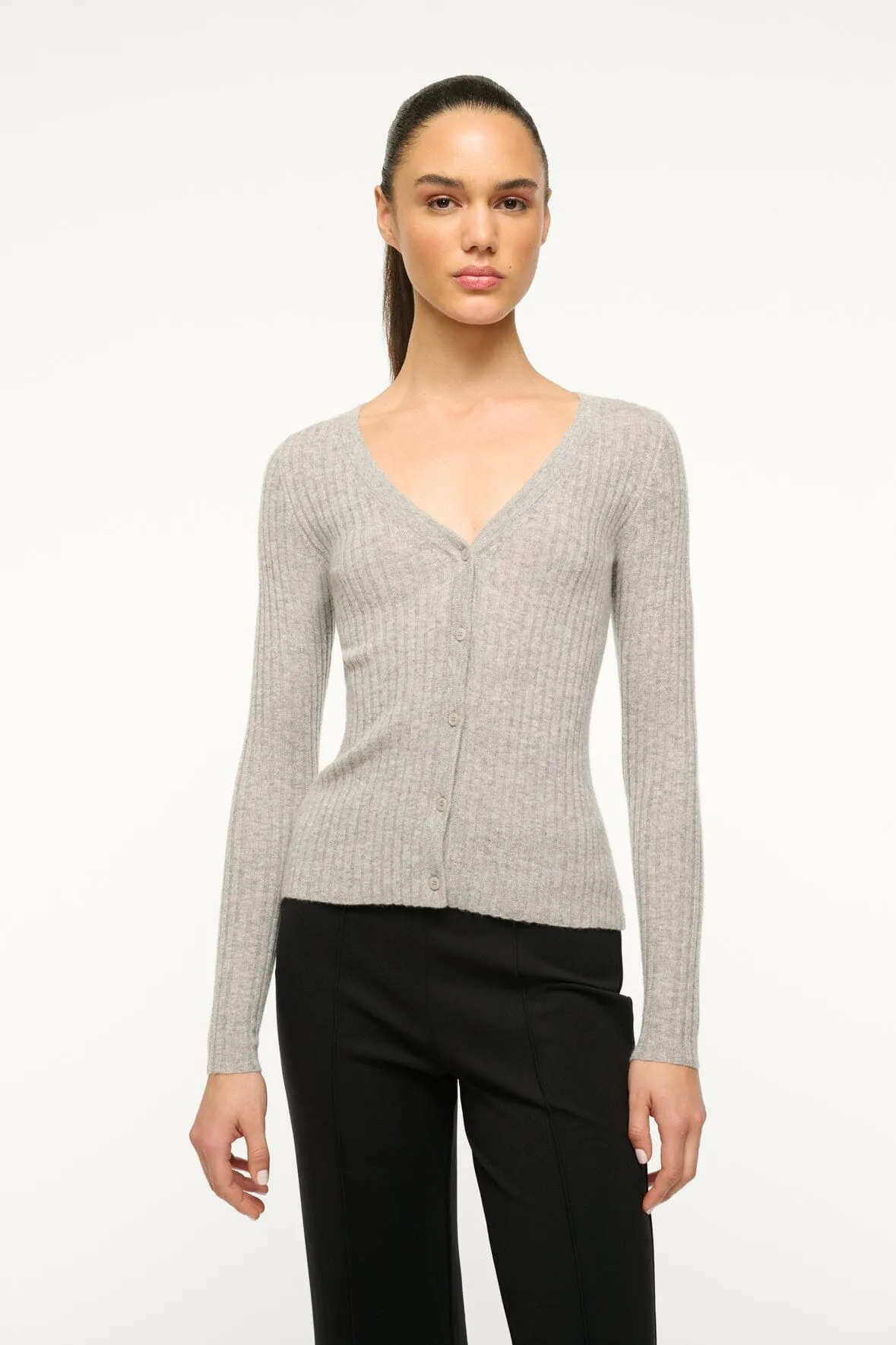 CARGO CASHMERE SWEATER | HEATHER GREY sold by STAUD