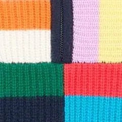 CASHMERE CROPPED HAMPTON SWEATER | CABANA STRIPE MULTI sold by STAUD product image thumbnail 5