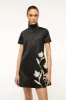 MINI ILANA DRESS | BLACK SATIN sold by STAUD