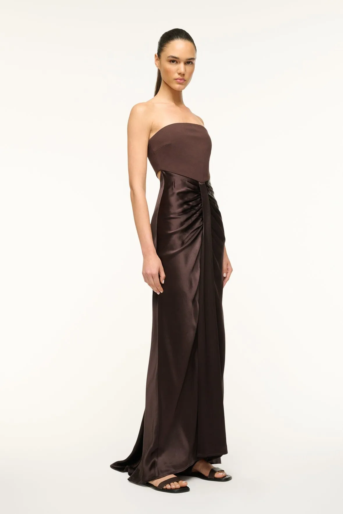 WAYFARING DRESS | DARK CHOCOLATE sold by STAUD product image thumbnail 3
